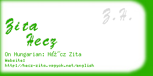 zita hecz business card